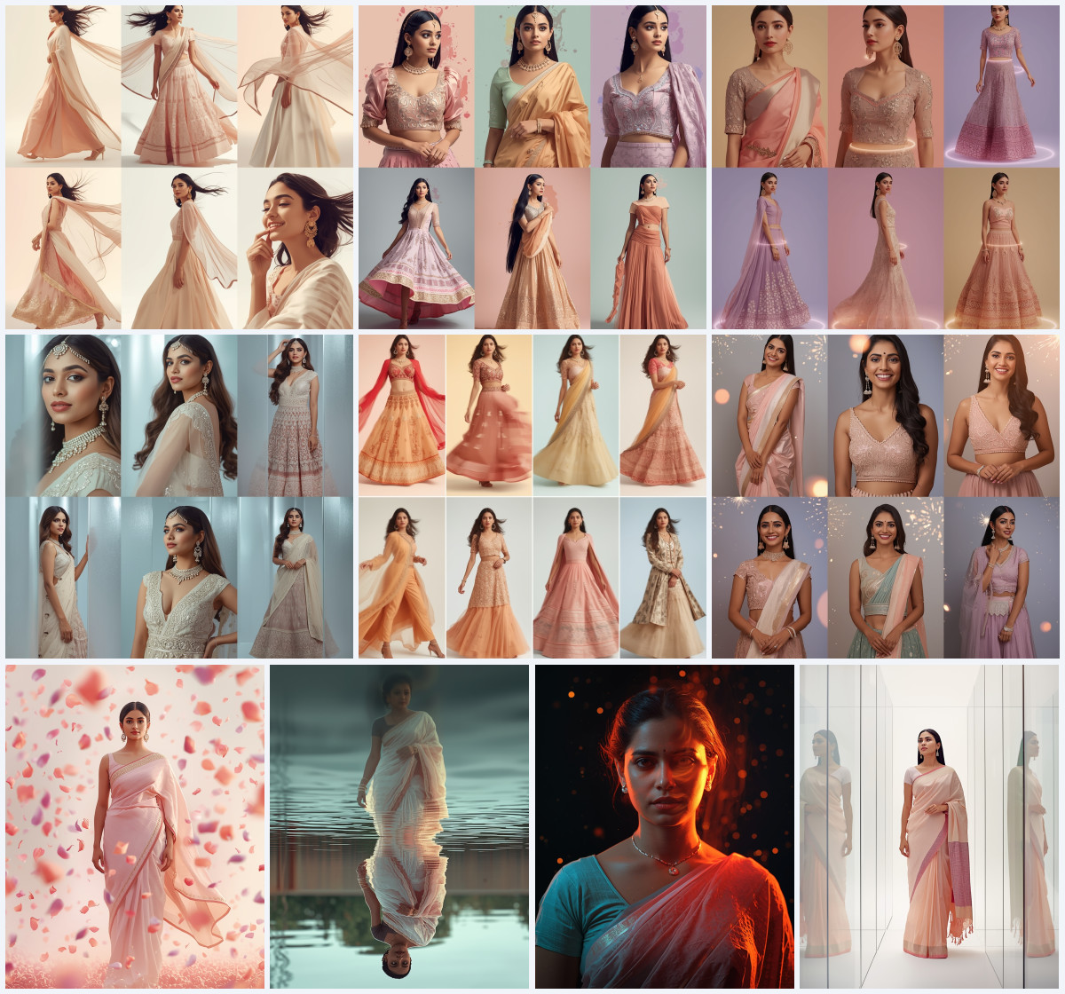 10+ Beautiful Saree Girl AI Prompt to Create Aesthetic and Soft Glow Ethnic Photos