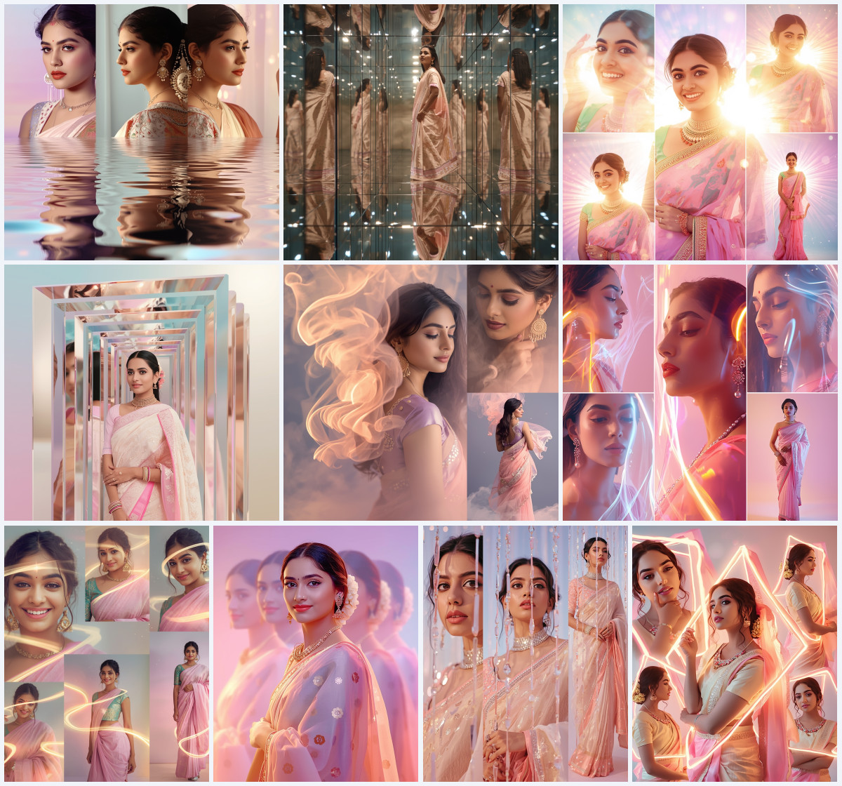 10+ Close Detail Saree AI Prompts to Highlight Fabric Texture and Jewelry with Sharp Focus