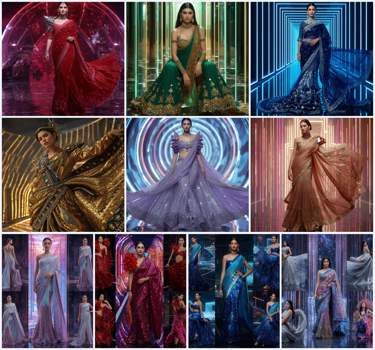 10+ Cloud-Ruffle Fancy Saree AI Prompts for Dreamy Portrait Photography via Gemini, Grok, and ChatGPT - Main Thumbnail