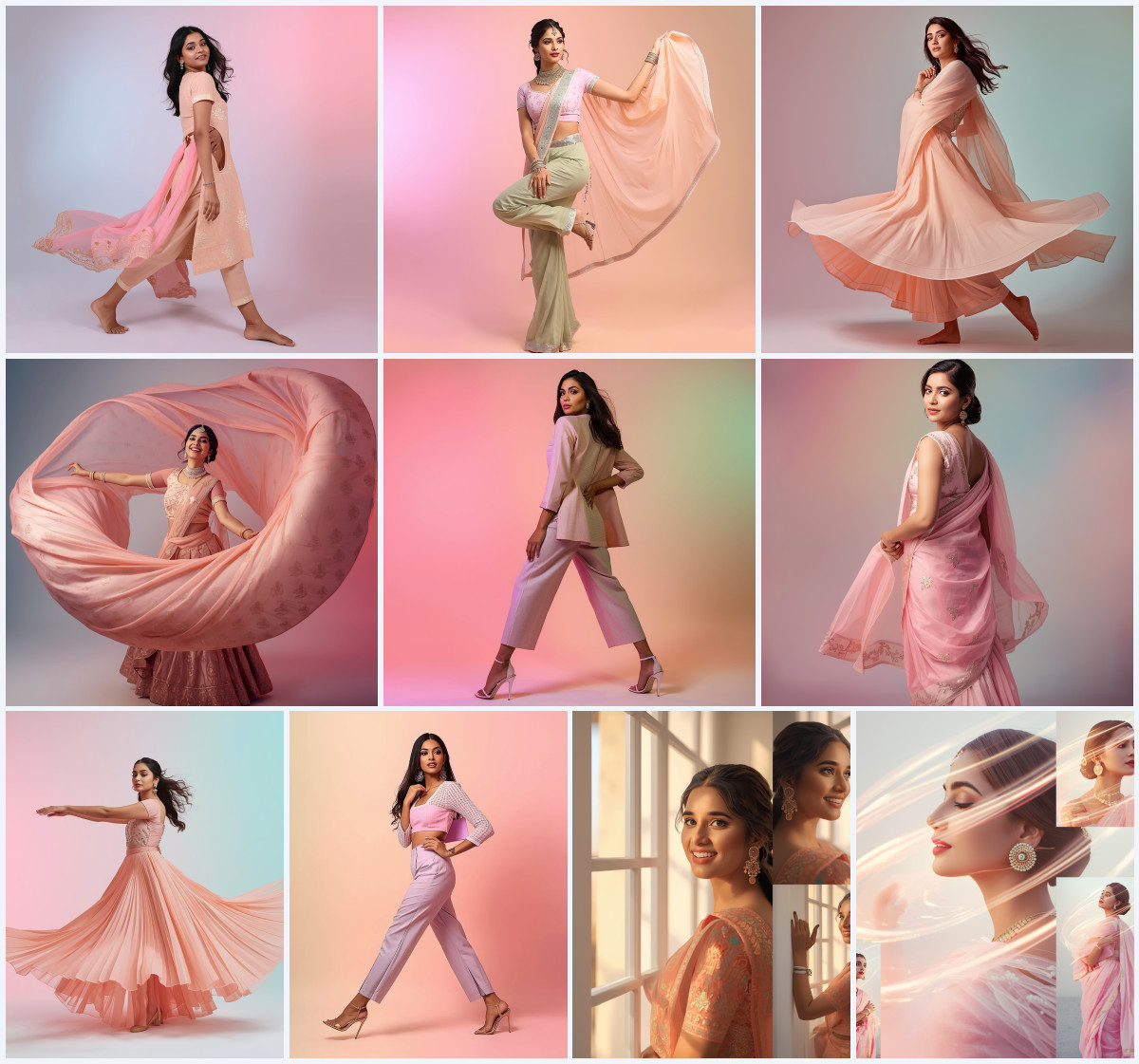 10+ Mirror Work Saree AI Prompts to Generate Reflective Glamour with Bright High-Key Lighting - Main Thumbnail