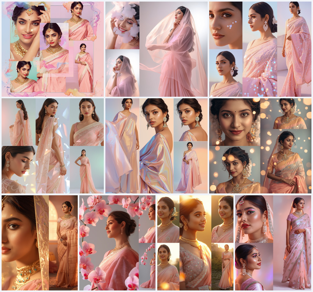 10+ Must Try AI Prompts for Girls to Achieve Influencer Style Saree Photos with Soft Glow and Perfect Composition