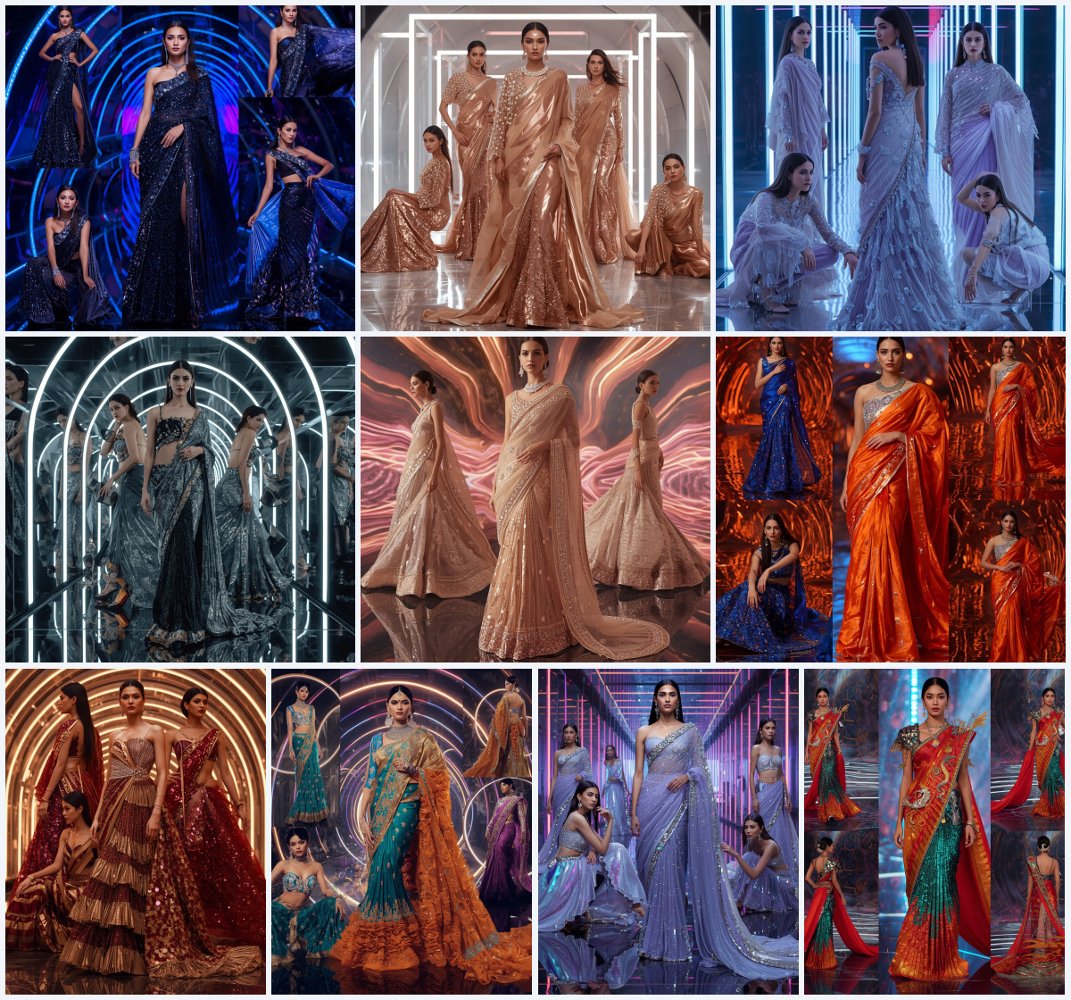 10+ Premium Saree AI Prompts to Create High-Fashion Lookbooks for Women using Gemini, Grok, and ChatGPT