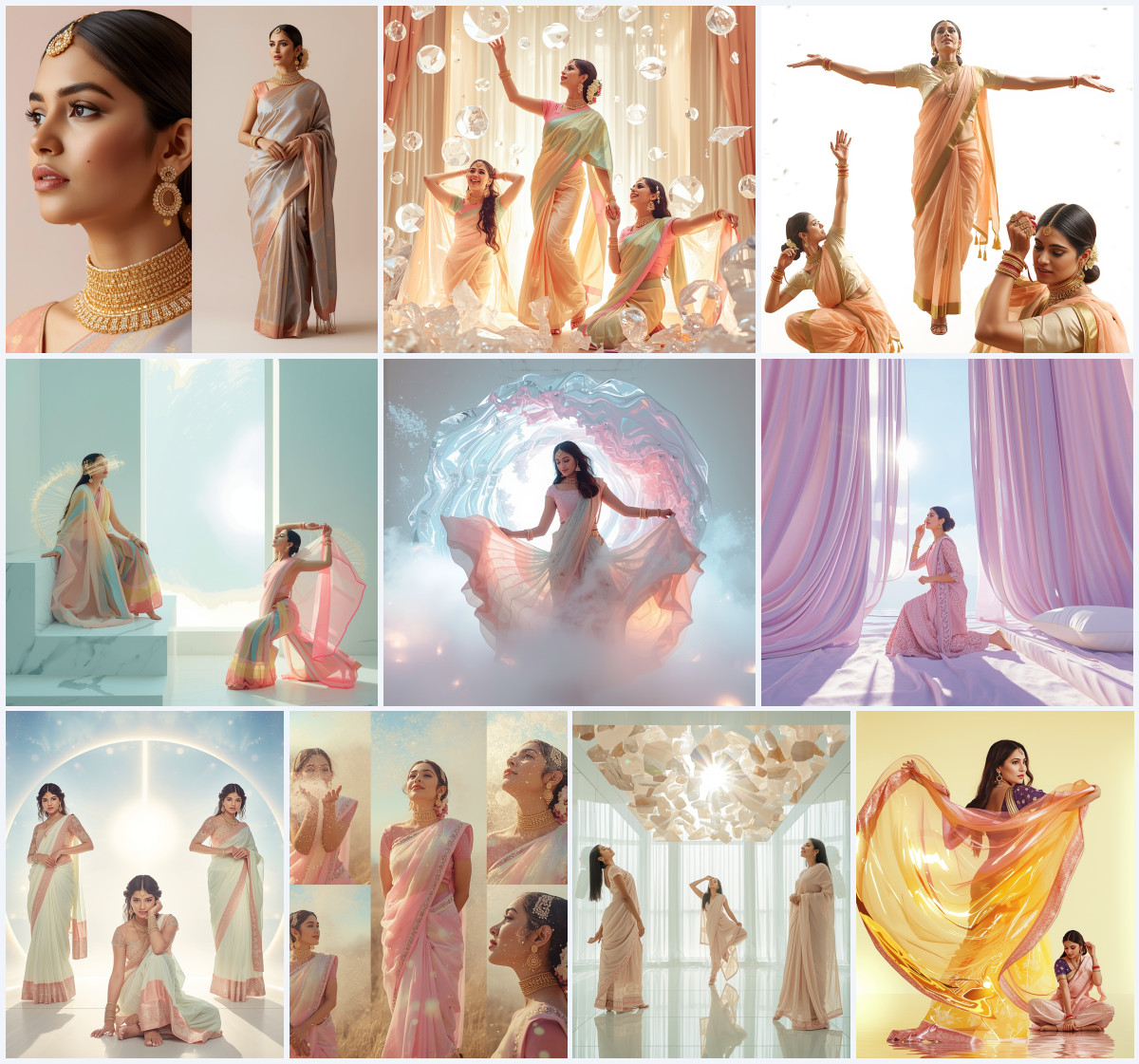 10+ White Linen Saree AI Prompts for Clean Photorealistic Office Looks with Zero Typography - Main Thumbnail