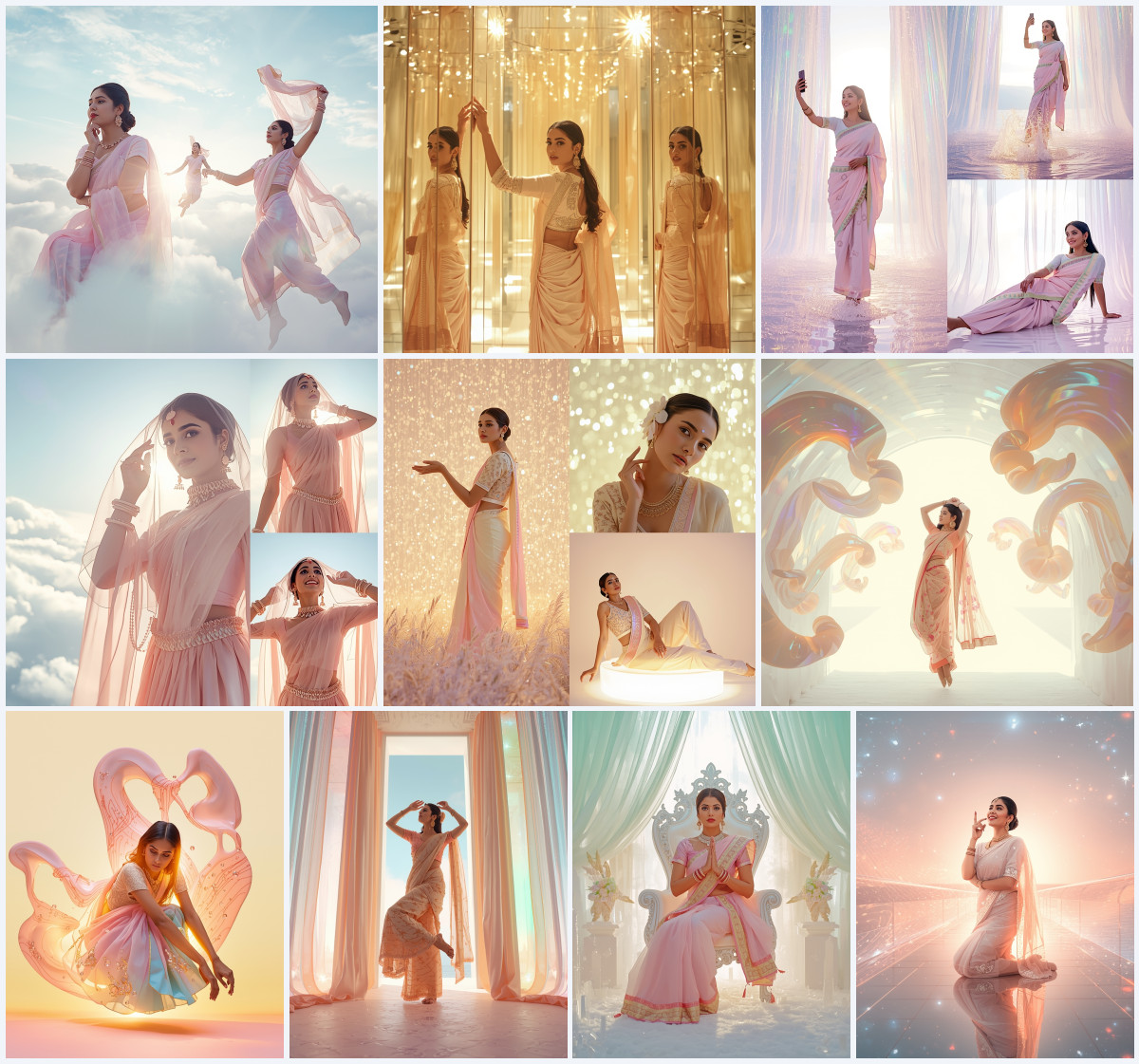 Unlocking 10+ Foil-Stamped Organza Fancy Saree Prompts for Ethereal Beauty