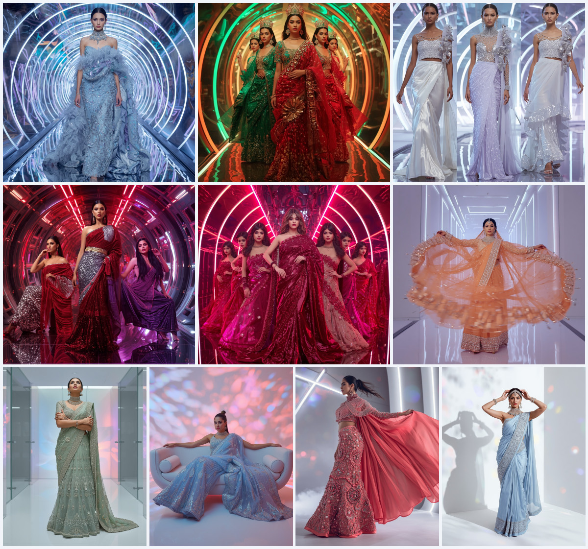 Unlocking 10+ Metallic Tissue Silk Fancy Saree Prompts for Royal Grids