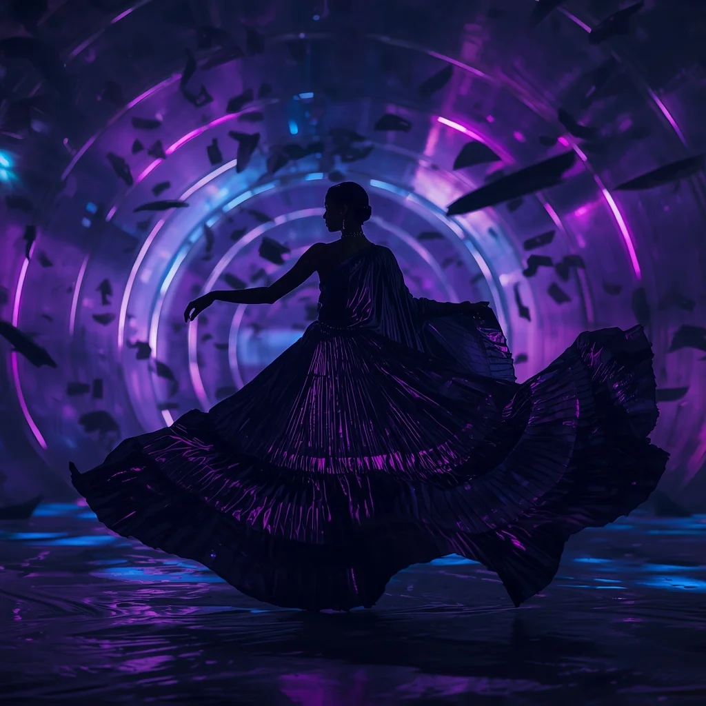 Dark Aurora Phantom Saree with Shadow Light Waves | Best Ai Prompt 2026