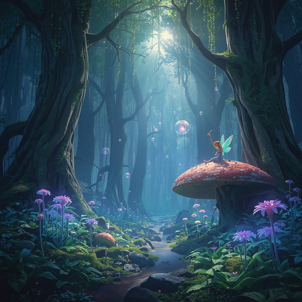 Ethereal Fantasy Forest Digital Masterpiece | Free Ai Prompt