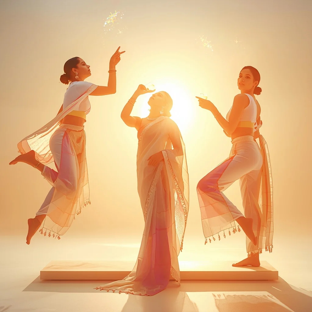 Festival Fancy Saree Programmable Chromatic Silk | Gemini Prompt