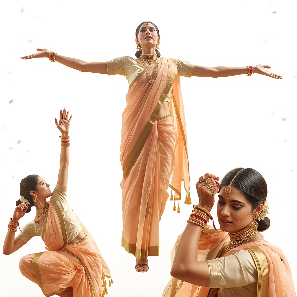 Festive Pastel Saree Golden Silk Aura Diamond Rain | Gemini Saree Prompt For Woman
