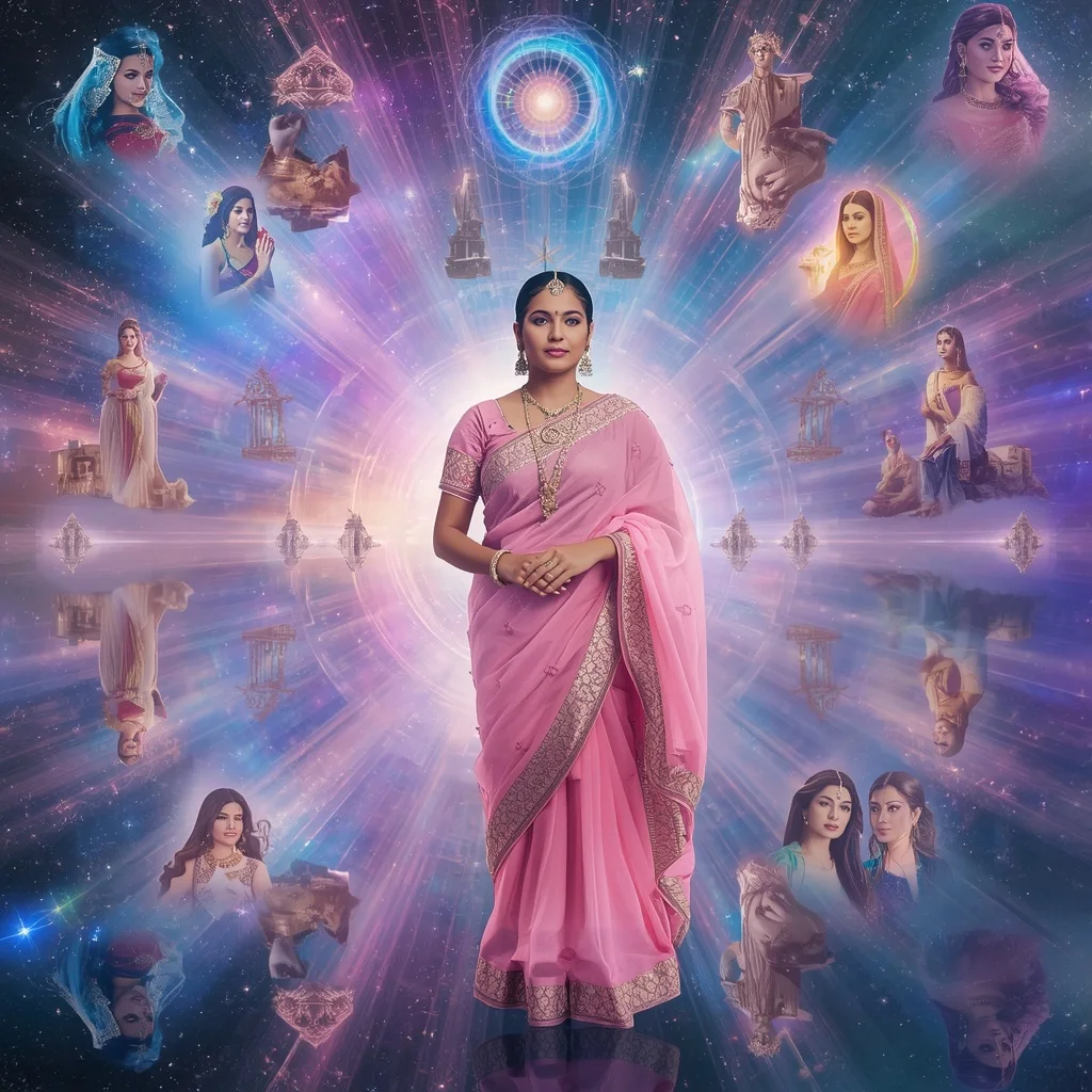 Festive Pastel Saree Infinite Crystal Aurora Celestial Harmony Nexus Core Collage Premium | Realistic Ai Prompt