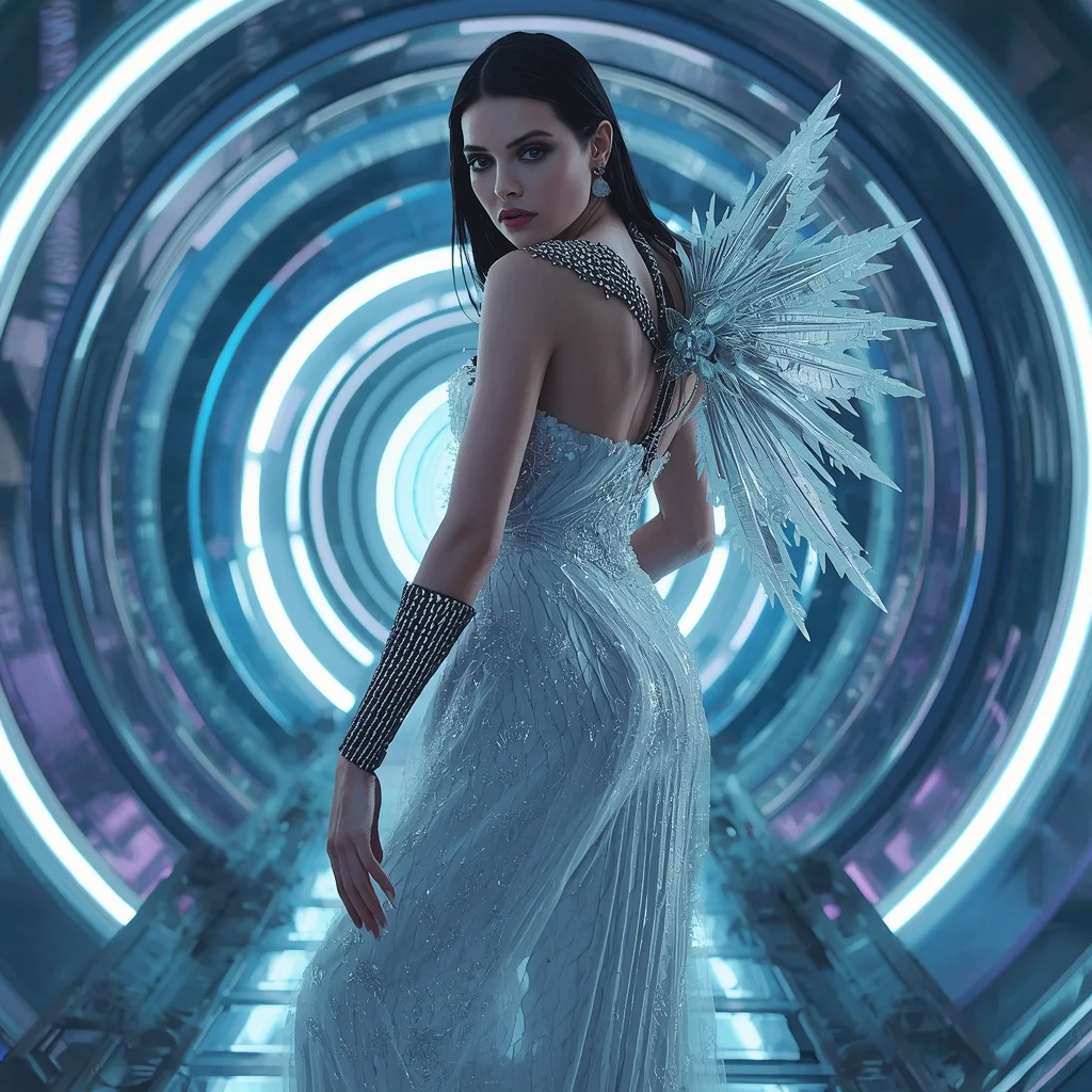 Frozen Crystal Aurora Apex Armor Saree with Floating Quantum Ring Storm Field Matrix Nexus Singularity Collapse Core System Engine | Pre Wedding Ai Prompt
