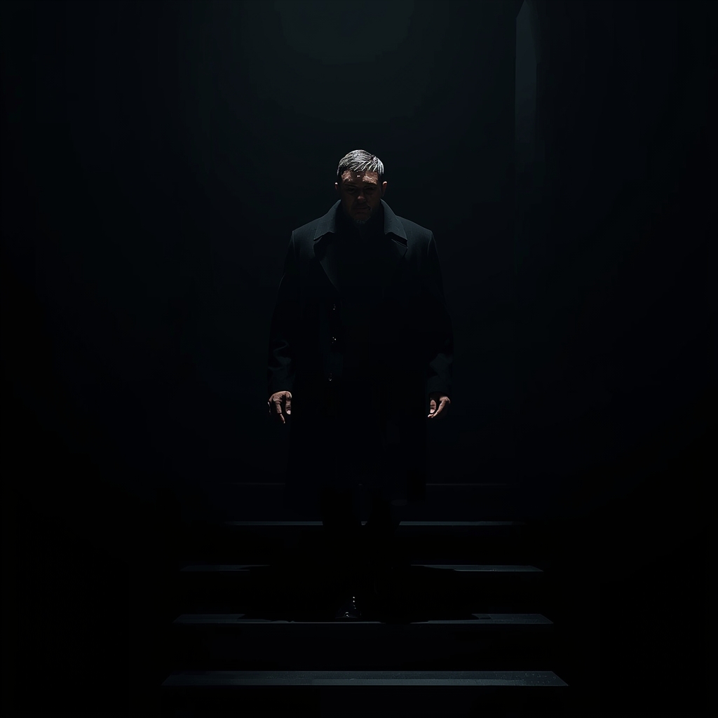 Full Body Final Step Into Darkness Pose with Vanishing Authority | Instagram Highlight Cover Ai Prompt