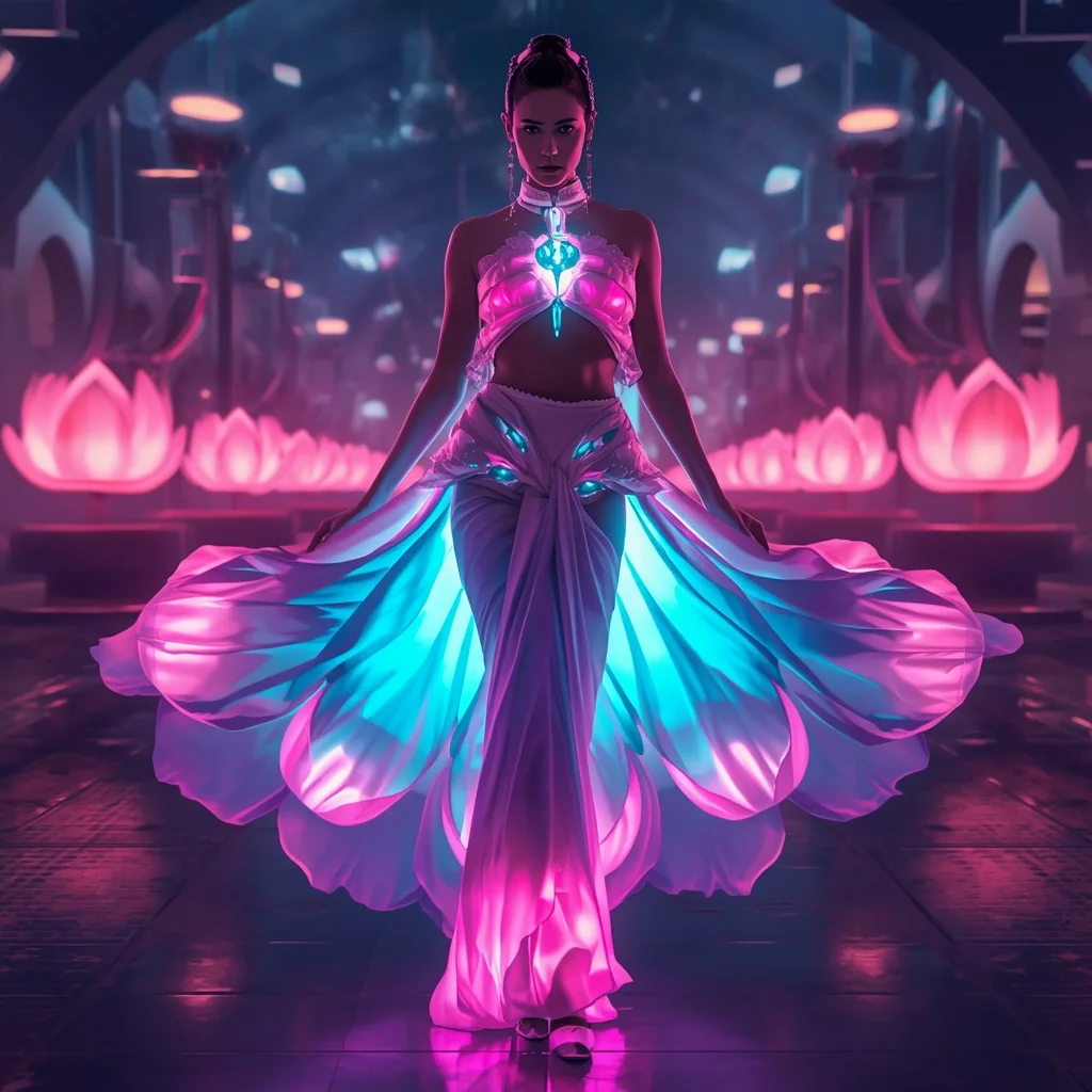 Plasma Lotus Rift Saree with Energy Bloom Reactor Field | Prompt Seen Trending Girl 2026 Instagram