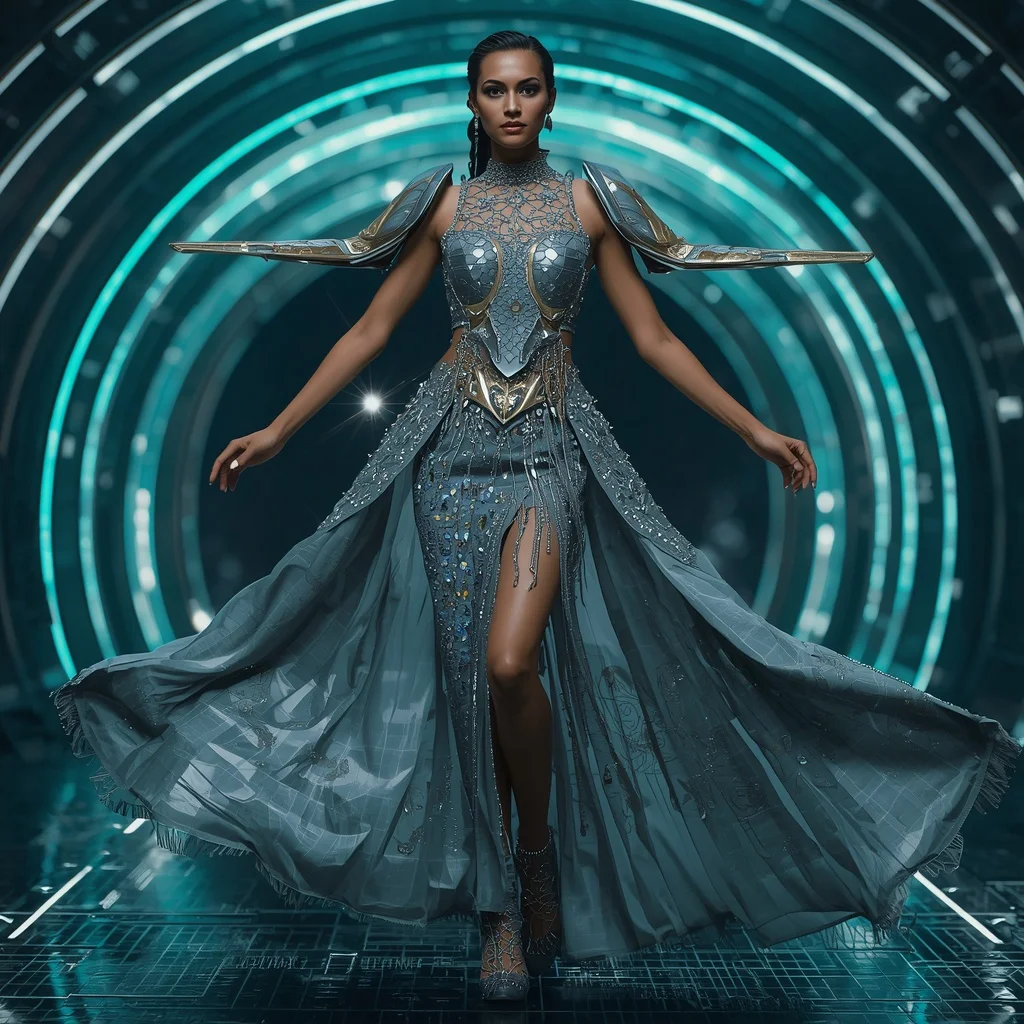 Titanium Nebula Fragment Armor Saree with Floating Arc Hypermatrix Quantum Corridor Nexus Grid Collapse System Core | Trending Prompt Girls Instagram
