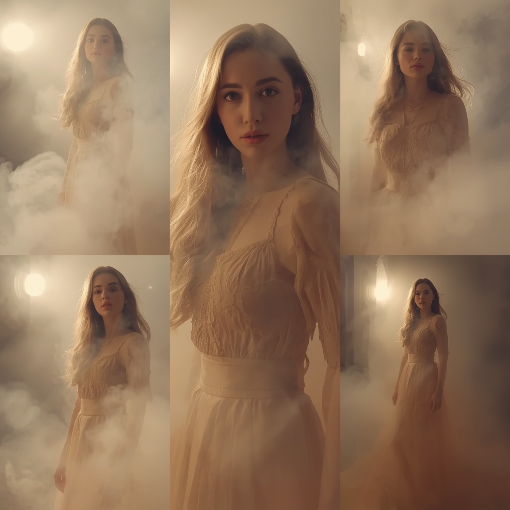Western Dress Soft Fog Spotlight Collage Dream Cinematic Fashion | Festival Prompt