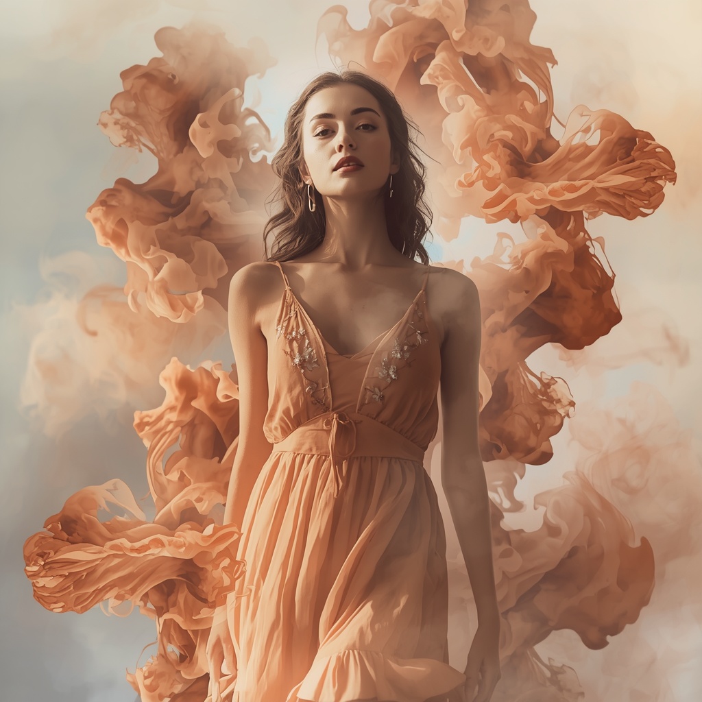 Western Dress Soft Smoke Flow Collage Dream Fashion Cinematic | Desi Girl Ai Prompt